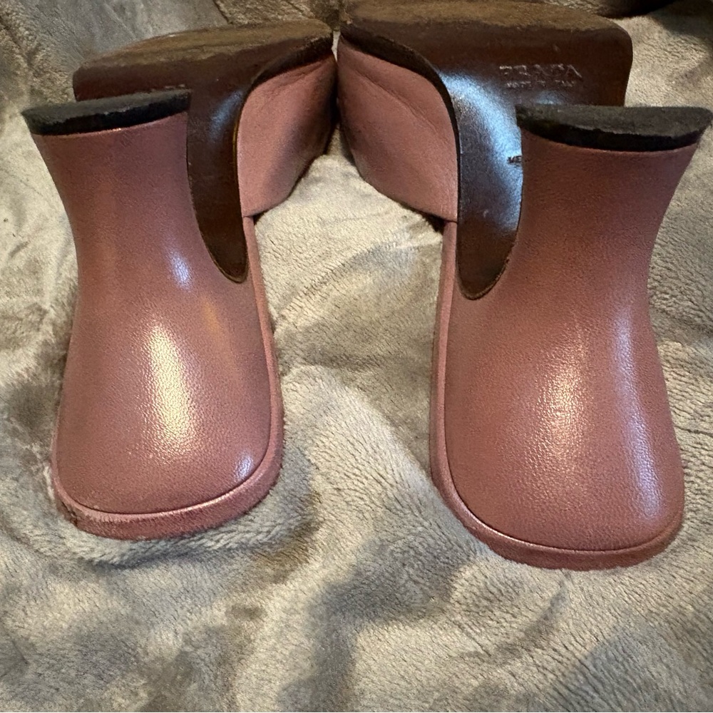 RARE Vintage Prada Women's two toned mauve/pink Leather heels - Picture 14 of 14
